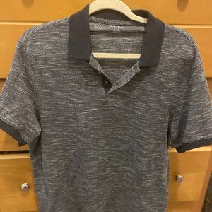 Club Monaco, Men's Polo, Grey and Black, Size L